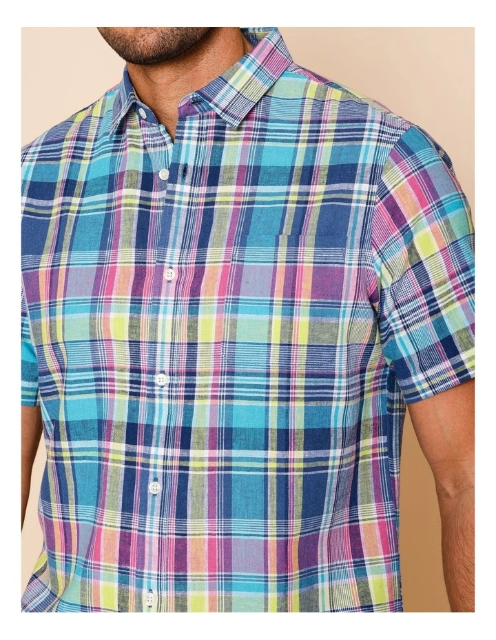 Camden Short Sleeve Check Shirt in Assorted image 5