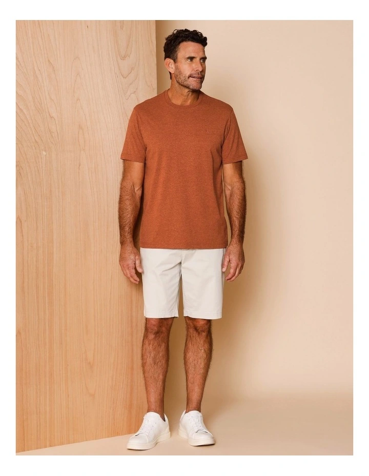 Essential Colin Marle Crew Neck T-Shirt in Rust image 2