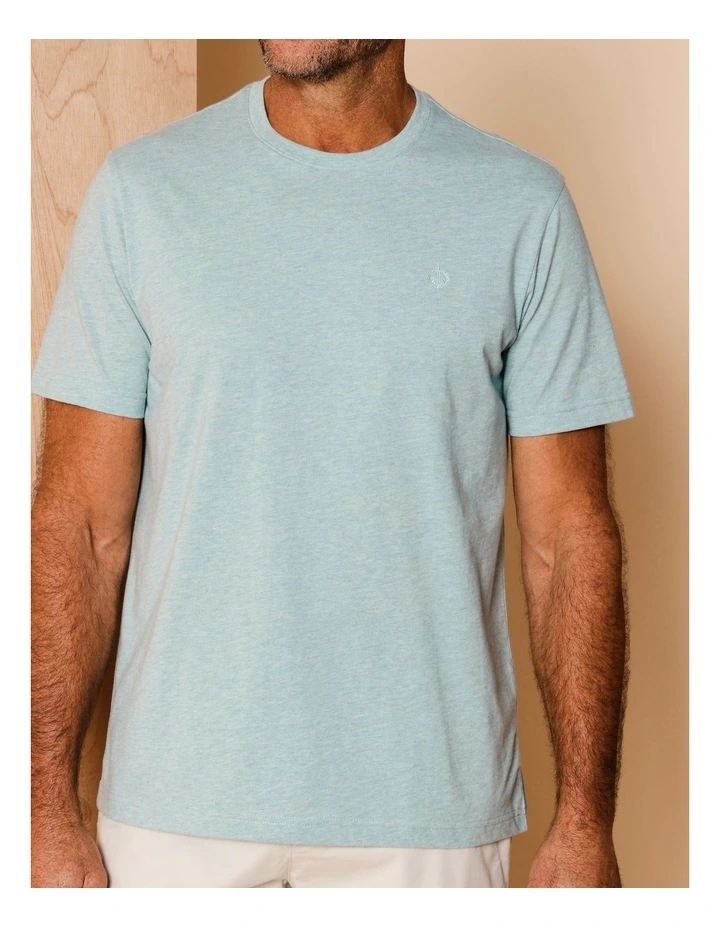 Essential Colin Marle Crew Neck T-Shirt in Aqua image 4