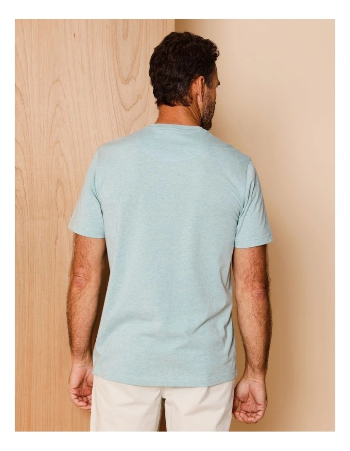 Essential Colin Marle Crew Neck T-Shirt in Aqua image 5