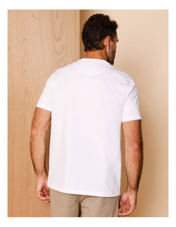 Gaston Placement Print T-Shirt in White image 5