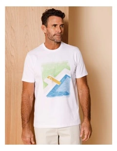 Gabriel Placement Print T-Shirt in White