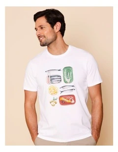 Gustave Placement Print T-Shirt in White