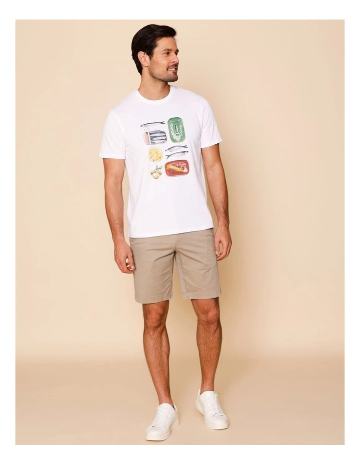 Gustave Placement Print T-Shirt in White image 2