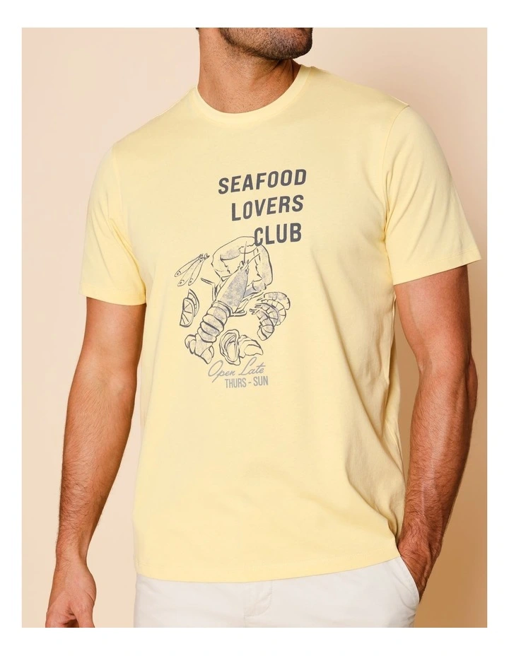 Georgio Placement Print T-Shirt in Yellow image 2