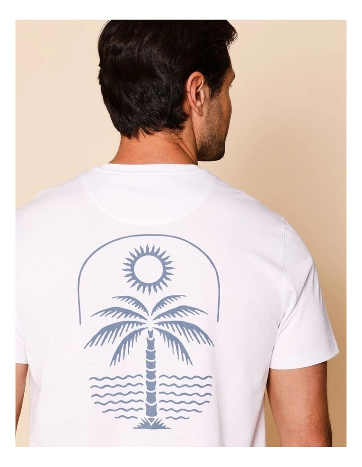 Gus Placement Print T-Shirt in White image 2