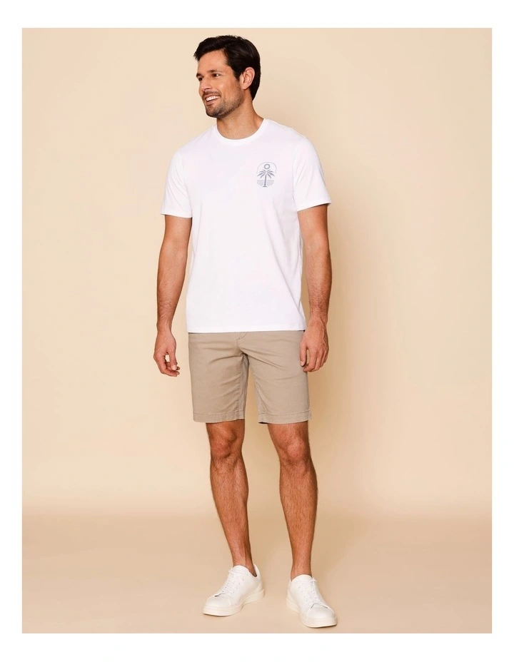 Gus Placement Print T-Shirt in White image 3