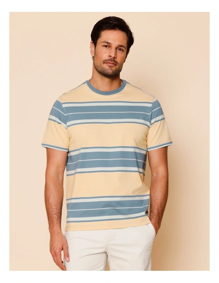 Samson Striped T-Shirt in Blue image 1