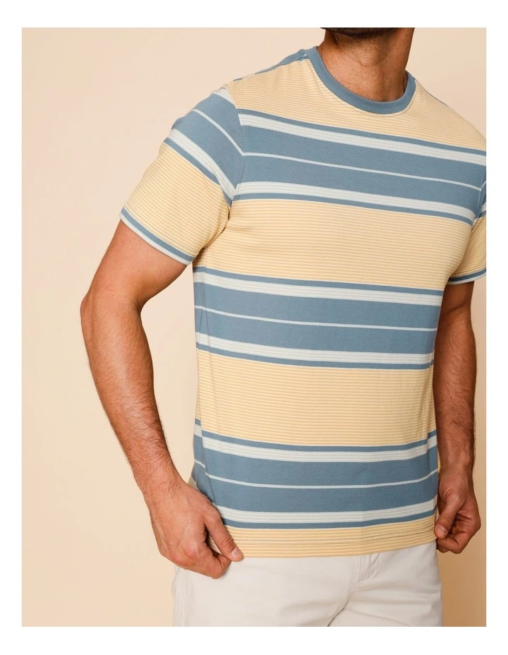 Samson Striped T-Shirt in Blue image 2