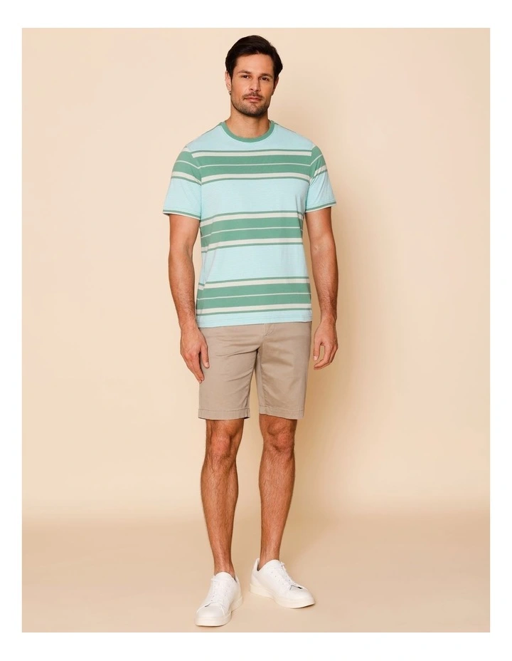 Samson Striped T-Shirt in Green image 3