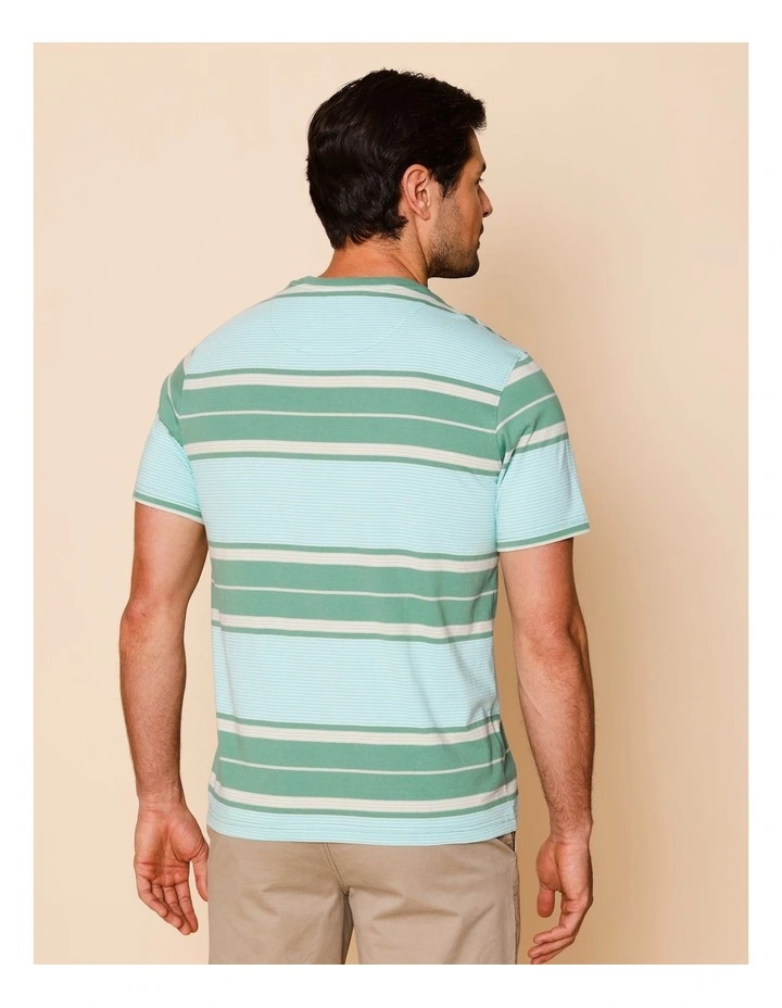 Samson Striped T-Shirt in Green image 6