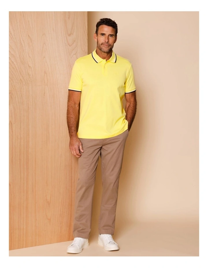 Essential Jasper Jersey Polo in Yellow image 2
