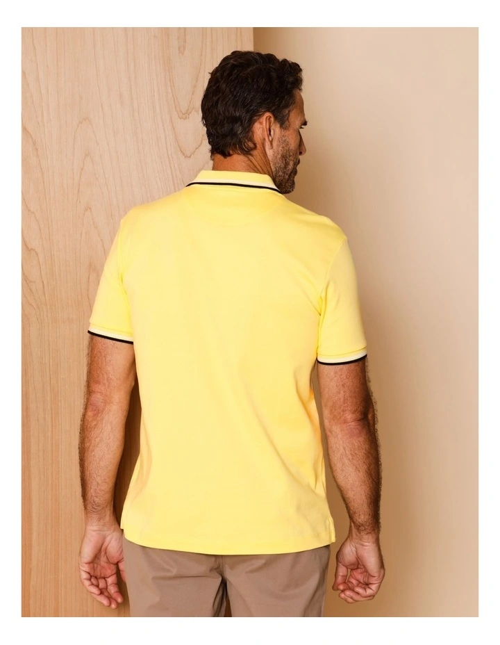 Essential Jasper Jersey Polo in Yellow image 5