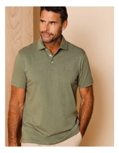 Leroy Jersey Polo in Khaki