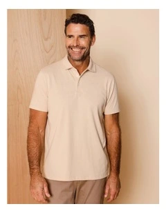 Leroy Jersey Polo in Ecru
