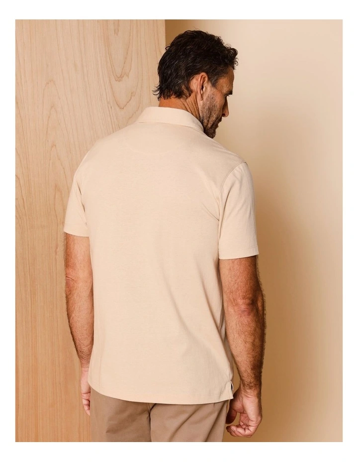 Leroy Jersey Polo in Ecru image 5