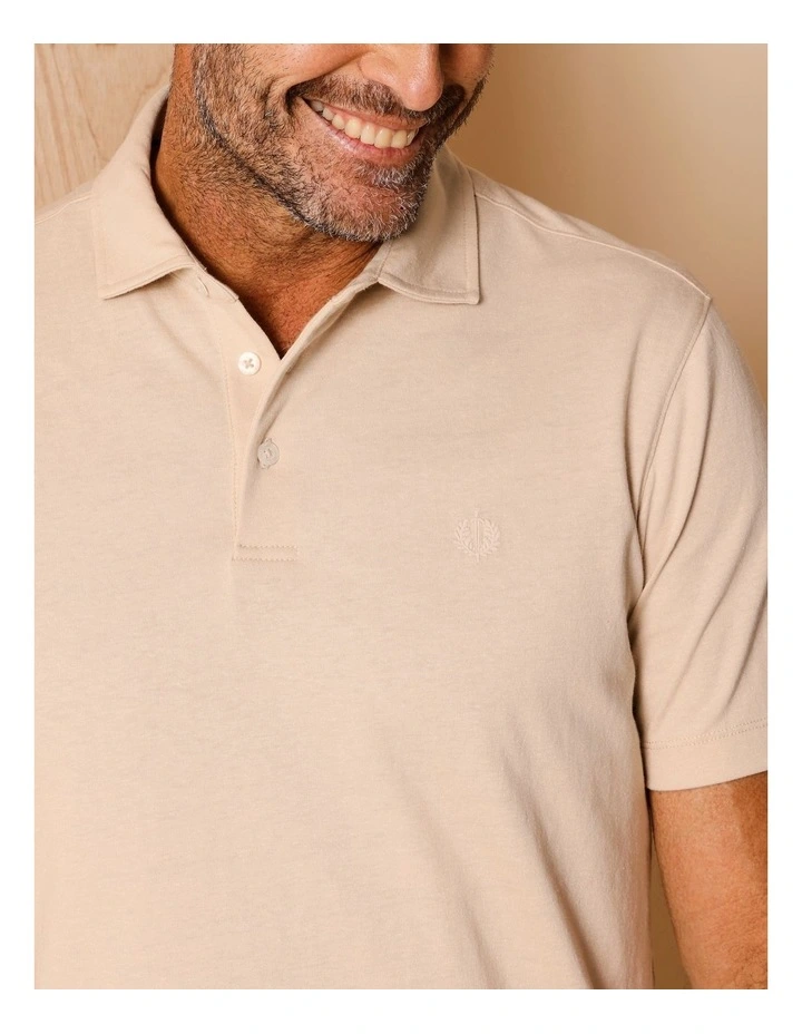 Leroy Jersey Polo in Ecru image 6