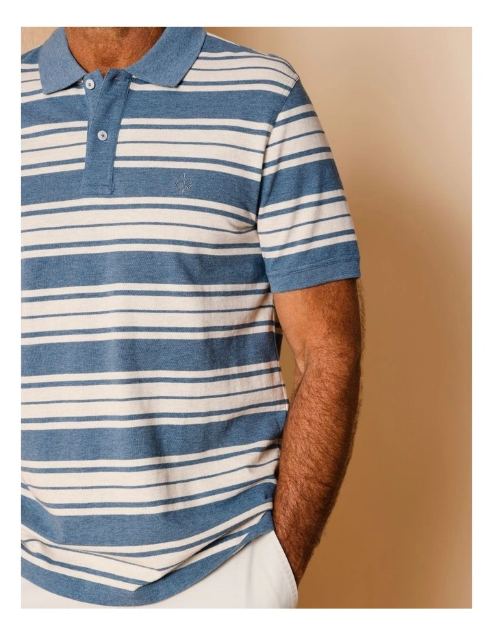Idris Short Sleeve Island Print Shirt in Blue image 4