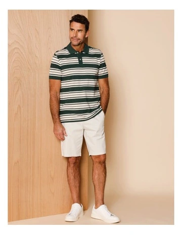 Stanley Block Stripe Polo in Green