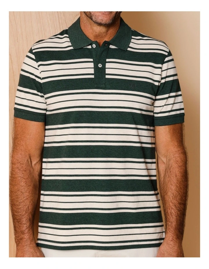 Stanley Block Stripe Polo in Green image 3