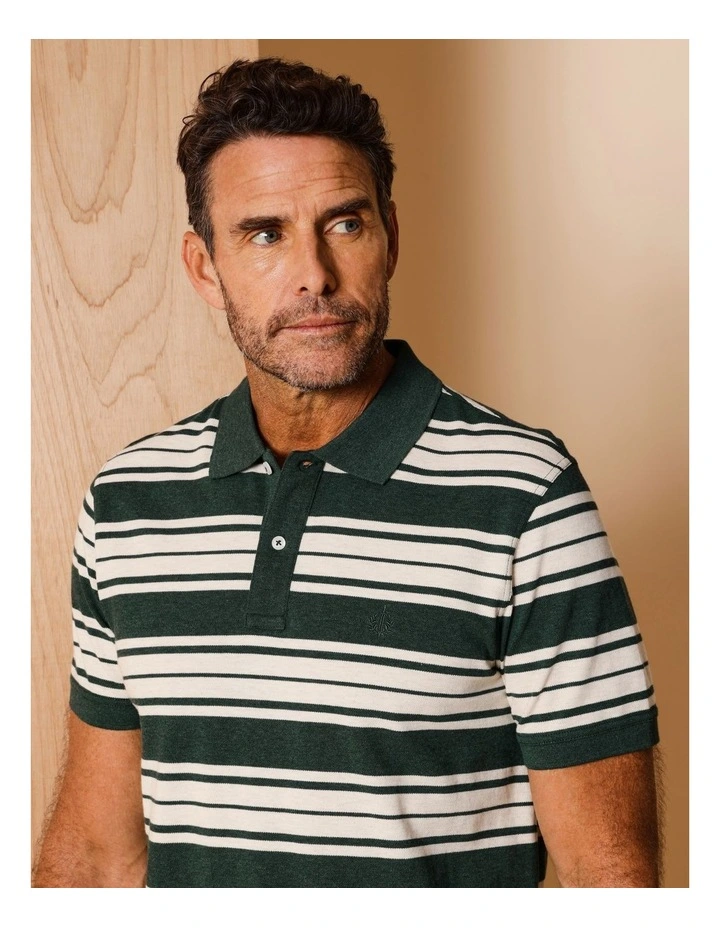 Stanley Block Stripe Polo in Green image 4
