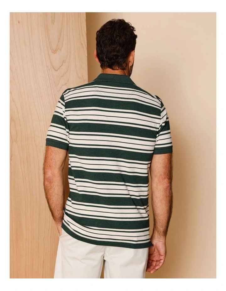 Stanley Block Stripe Polo in Green image 5