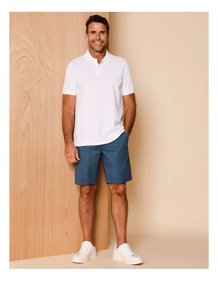 Charles Textured Chino Short in Indigo image 2