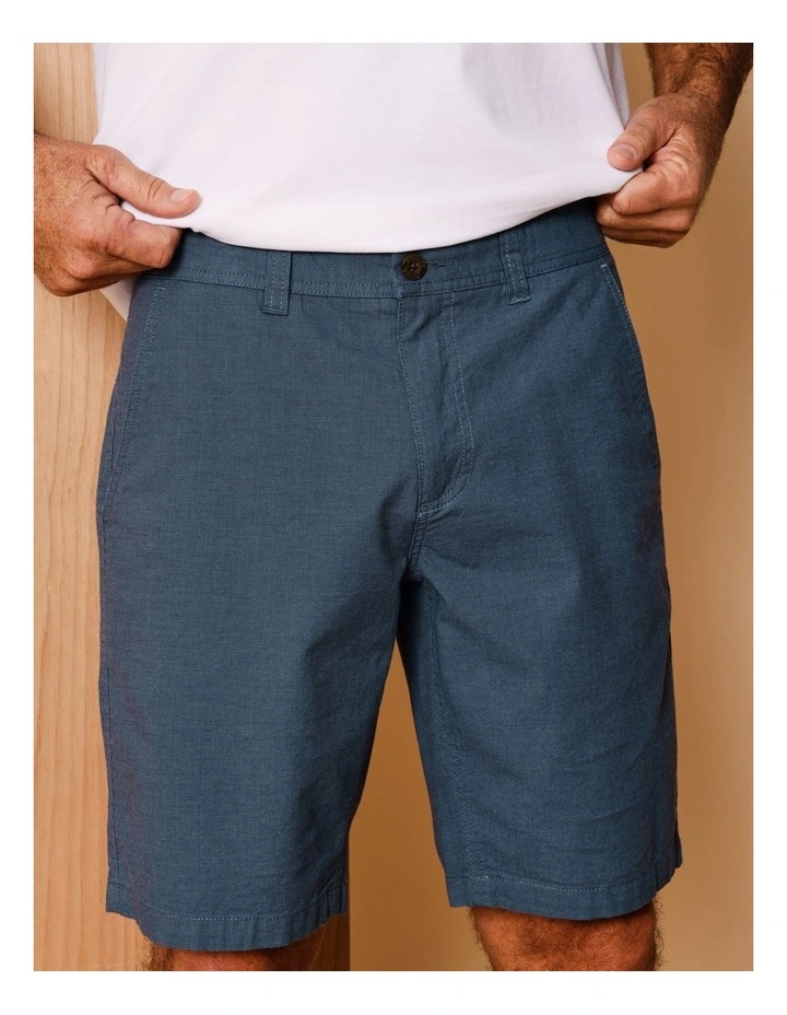 Charles Textured Chino Short in Indigo image 4
