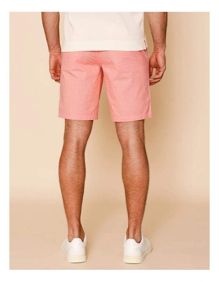 Charles Textured Chino Short in Pink image 4