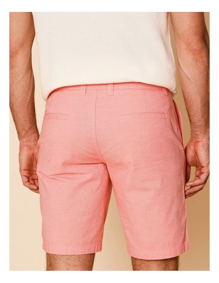 Charles Textured Chino Short in Pink image 5