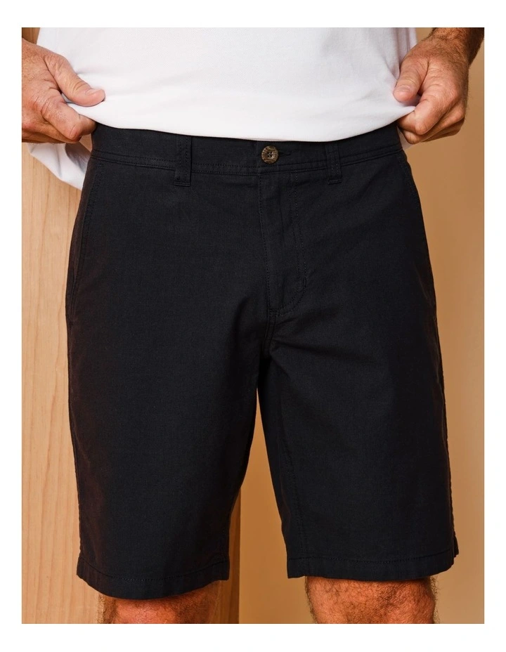 Charles Textured Chino Short in Black image 4