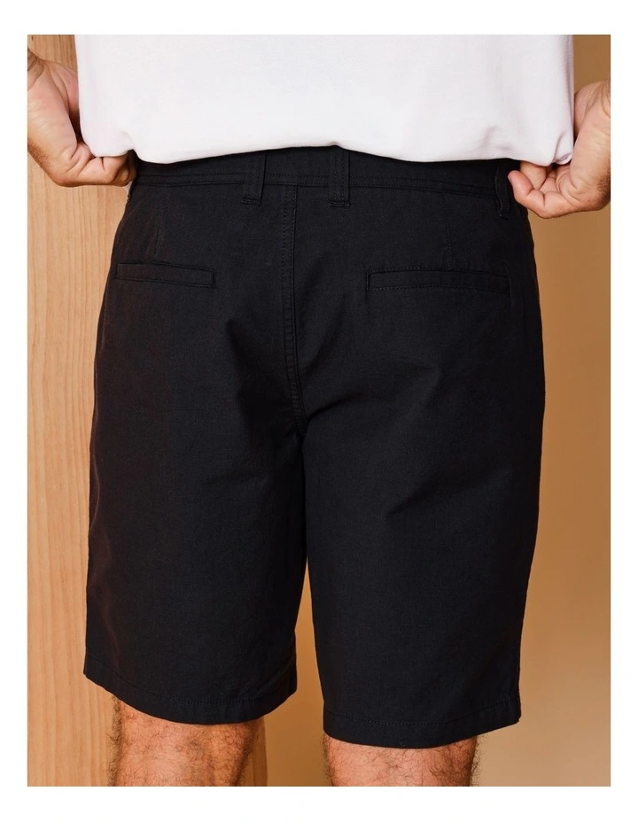 Charles Textured Chino Short in Black image 6