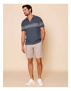 Charles Textured Chino Short in Tan