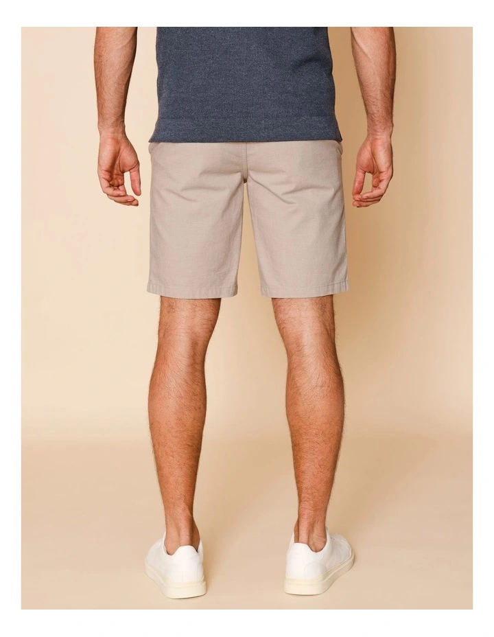 Charles Textured Chino Short in Tan image 4