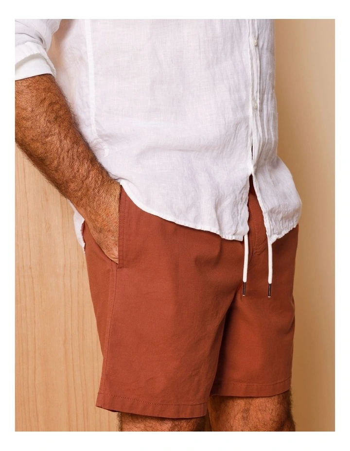 Dean Textured Deck Short in Rust image 3