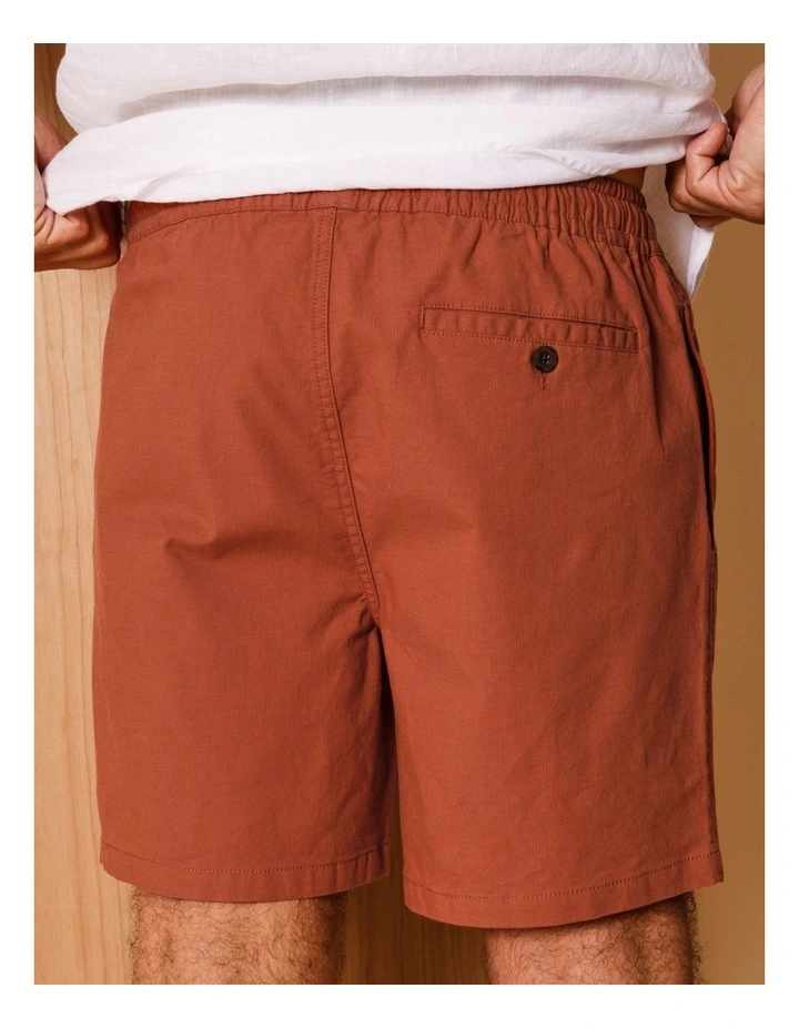 Dean Textured Deck Short in Rust image 6