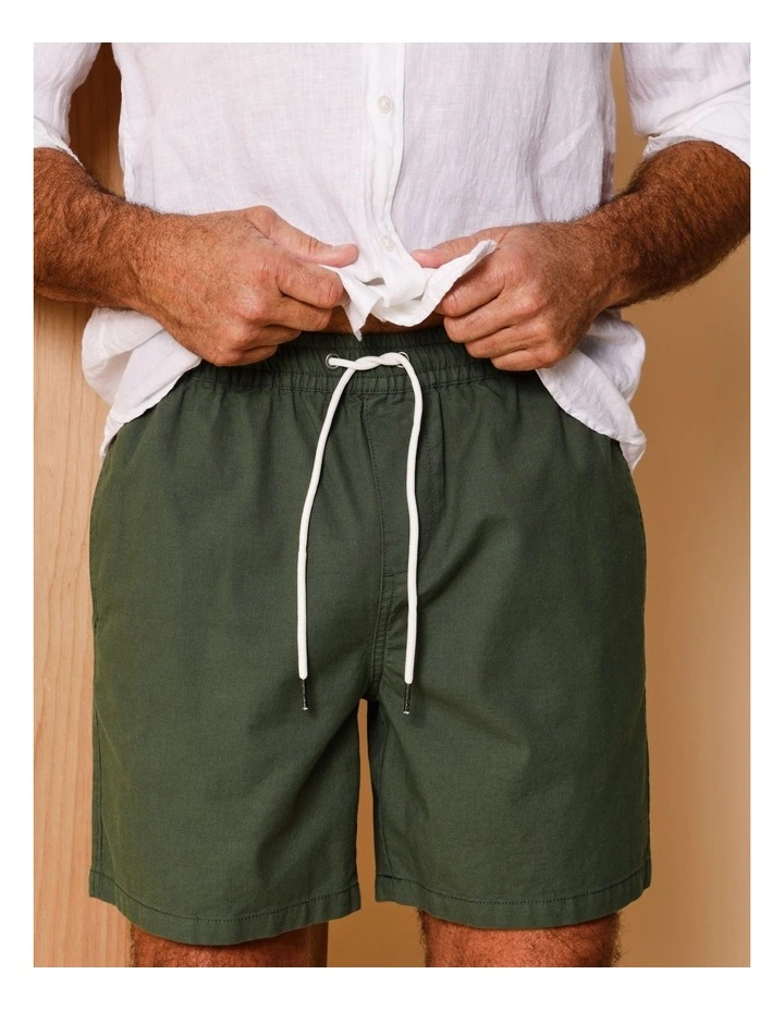 Dean Textured Deck Short in Khaki image 3