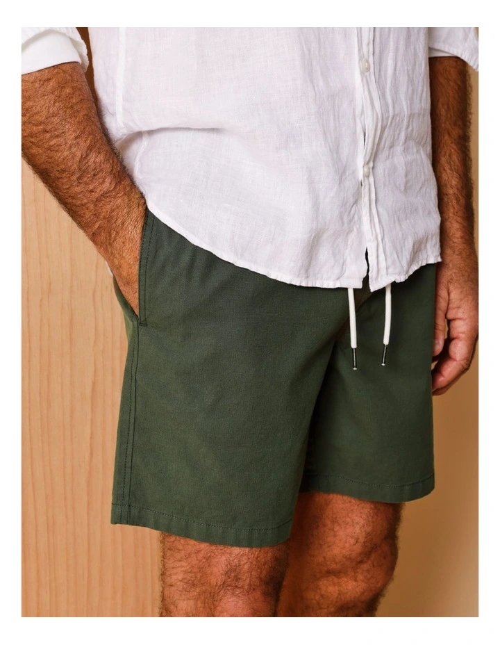 Dean Textured Deck Short in Khaki image 4