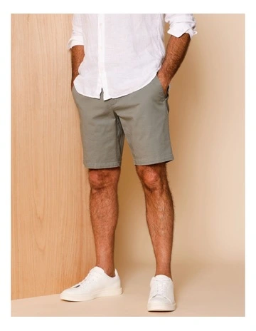 Timothy Tailored Chino Shorts in Sage
