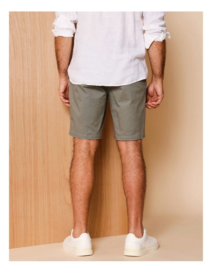 Timothy Tailored Chino Shorts in Sage image 5