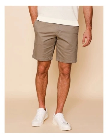 Timothy Tailored Chino Shorts in Tan