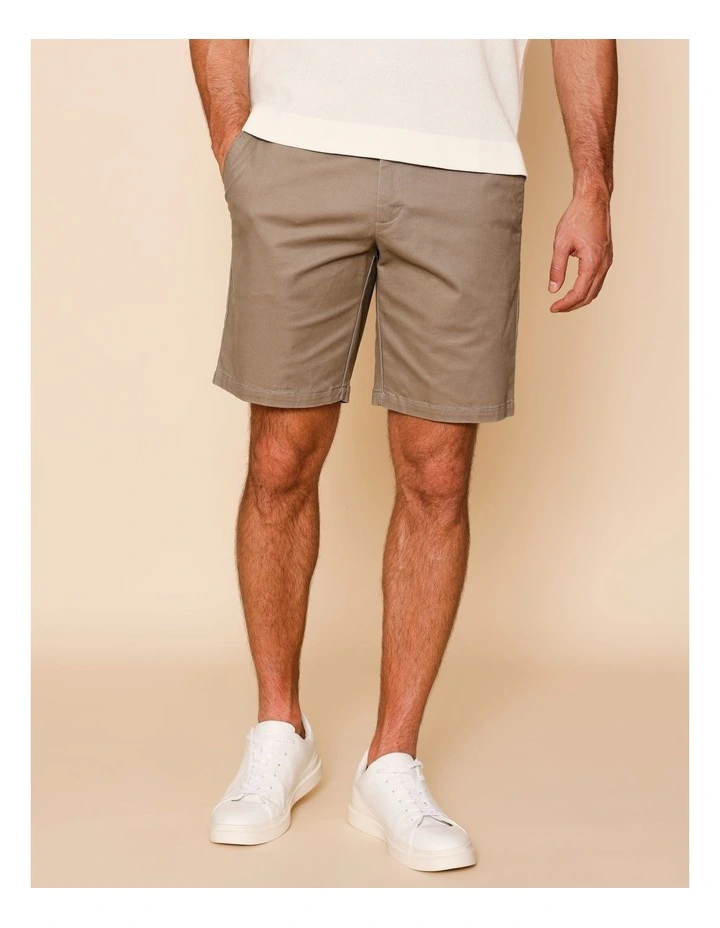 Timothy Tailored Chino Shorts in Tan image 1