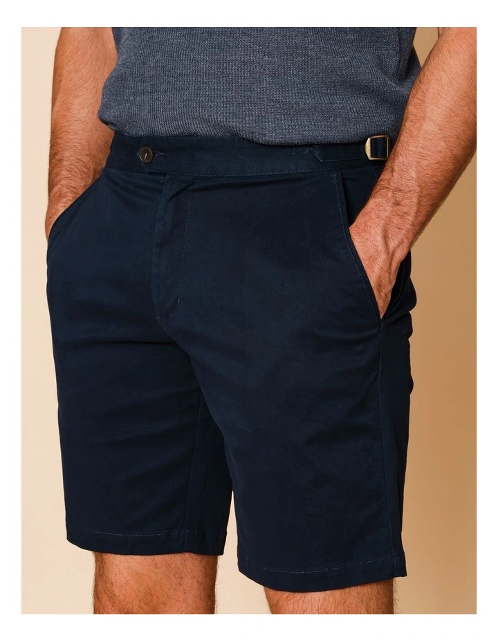 Timothy Tailored Chino Shorts in Navy image 3