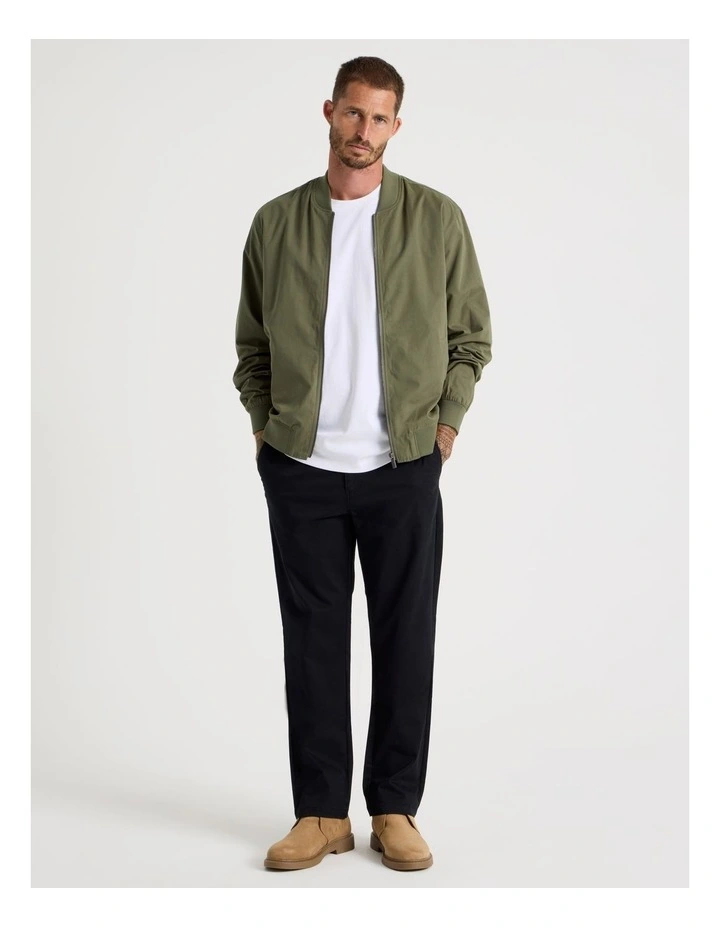 Comfort Elasticated Chino Pant in Black image 1