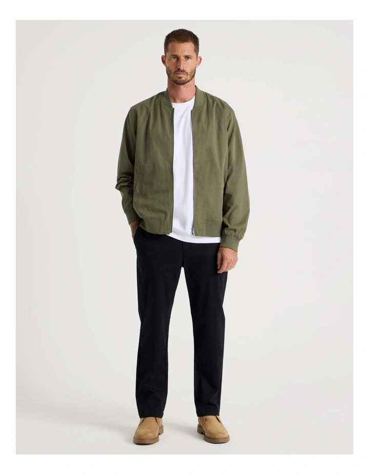 Comfort Elasticated Chino Pant in Black image 3