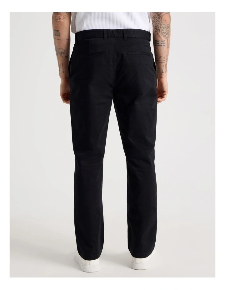 Straight Leg Chino Pant in Black image 5