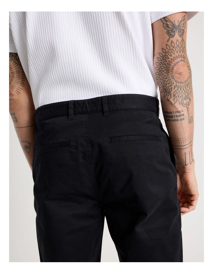 Straight Leg Chino Pant in Black image 6