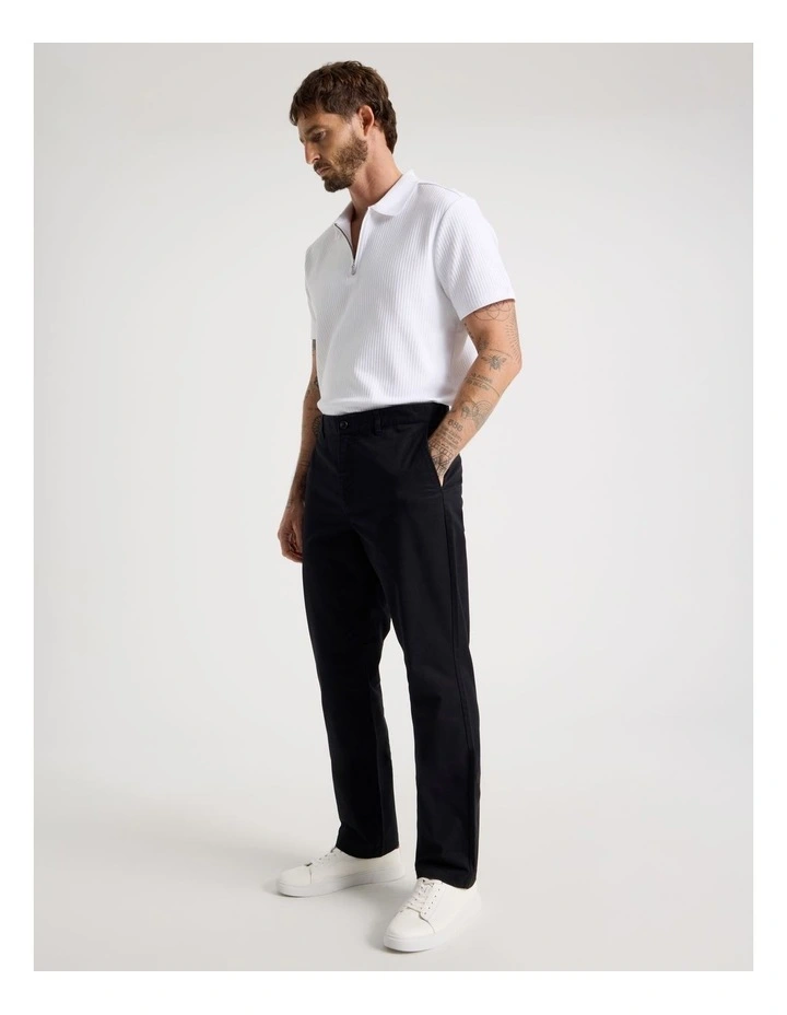 Straight Leg Chino Pant in Black image 7