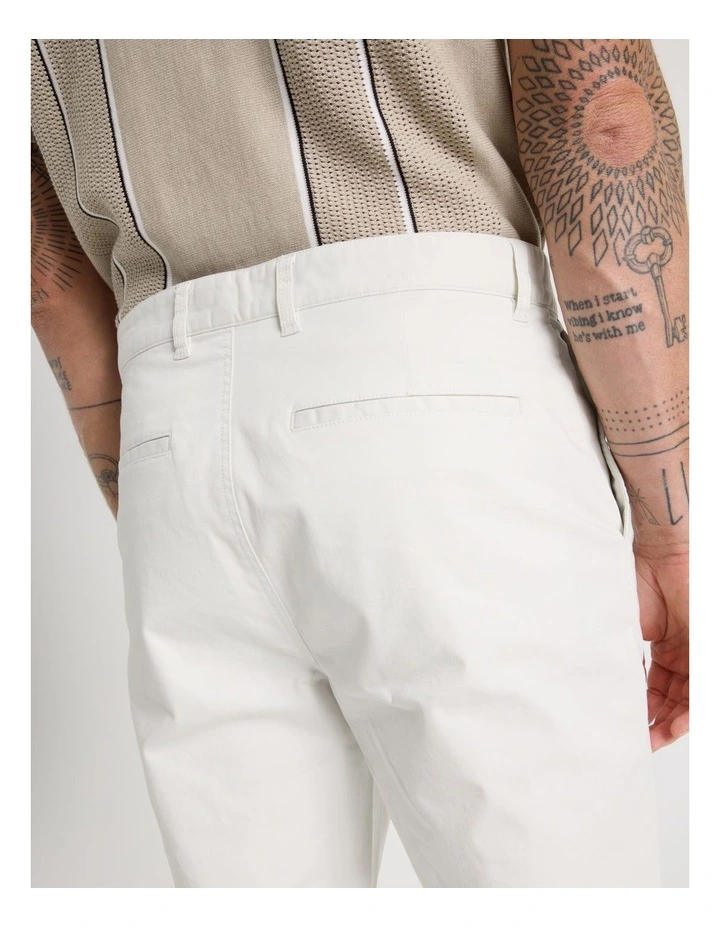Straight Leg Chino Pant in White image 5