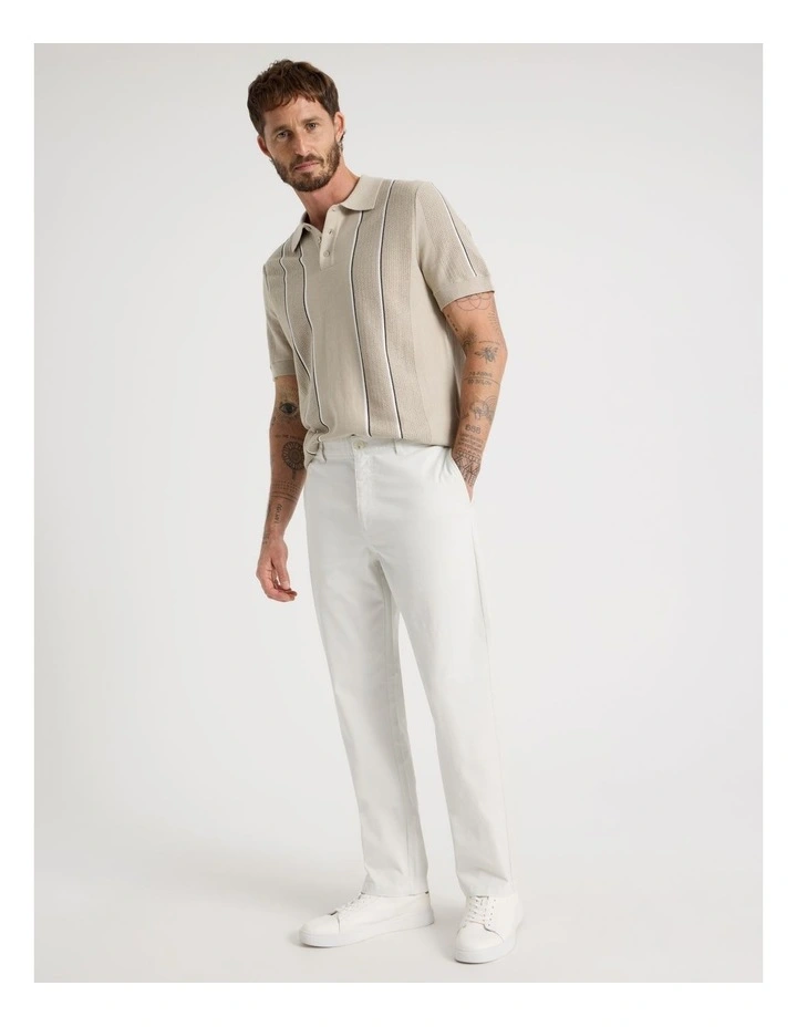 Straight Leg Chino Pant in White image 6